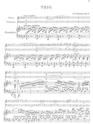 Hummel, Johann Nepomuk: Trio op. 12 for violin, cello and piano