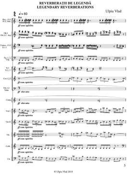 Vlad, Ulpiu: Reverberații De Legendă (Legendary Reverberations) for orchestra