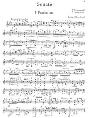 Wetz, Richard: Sonata op. 33 for violin solo
