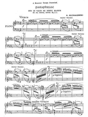Michałowski, Aleksander: Paraphrase on the Waltz op. 64/1 by Frédéric Chopin for piano solo