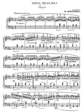 Moszkowski, Moritz: Transcription of the Waltz op. 64/1 by Frédéric Chopin for piano solo