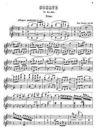 Zenger, Max: Sonata A-flat major op. 33 for piano four hands