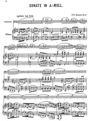 Hummel, Ferdinand: Cello Sonata A minor op. 2