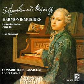 Wolfgang Amadeus Mozart: Harmoniemusiken Complete Recording Vol. 3: Don Giovanni