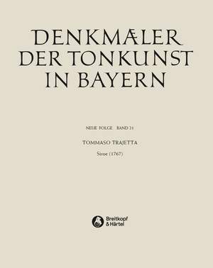 Trajetta, Tommaso: Denkmaeler der Tonkunst in Bayern (Neue Folge)