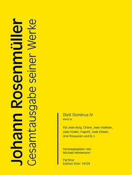 Rosenmueller, J: Dixit Dominus IV RWV.E90