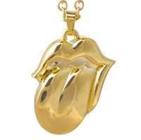 Rolling Stones Gold Tongue Necklace