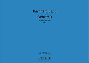 Bernhard Lang: Schrift 3