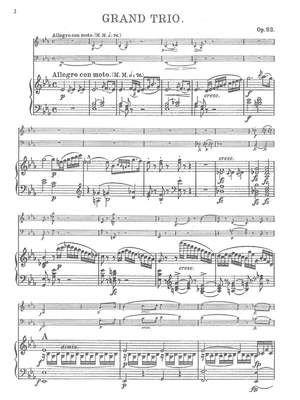 Hummel, Johann Nepomuk: Grand Trio op. 93 for violin, cello and piano
