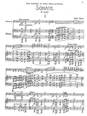 Peters, Guido: Cello Sonata in F Minor