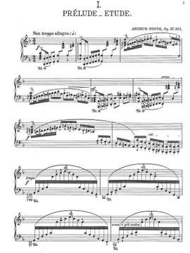 Foote, Arthur: Drei Clavierstücke für die linke Hand allein op. 37 for piano solo (left hand)