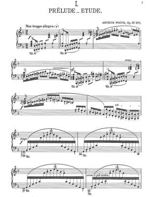 Foote, Arthur: Drei Clavierstücke für die linke Hand allein op. 37 for piano solo (left hand)