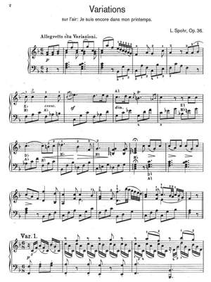 Spohr, Louis: Variations sur l’air “Je suis encore dans mon printemps” op. 36 for harp solo