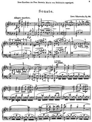 Scharwenka, Xaver: Second Piano Sonata E-flat major op. 36