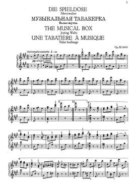 Lyadov, Anatoly: A Musical Snuff-Box op. 32 for piano solo