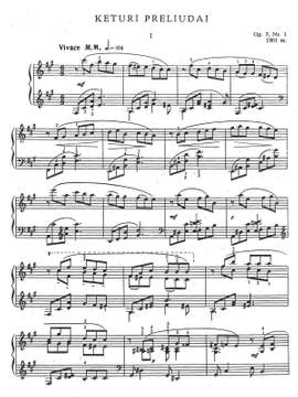 Čiurlionis, Mikalojus Konstantinas: Preliudai from the years 1901 and 1905 for piano solo