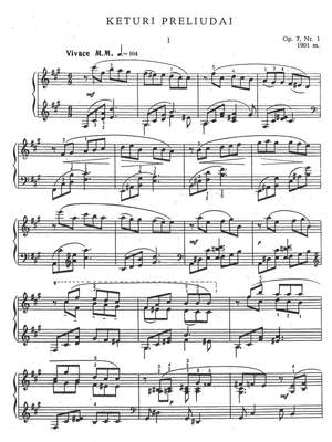 Čiurlionis, Mikalojus Konstantinas: Preliudai from the years 1901 and 1905 for piano solo