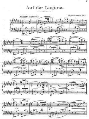 Gernsheim, Friedrich: Auf der Lagune, Fantasiestück für Pianoforte (On the lagoon, fantasy piece for piano solo) op. 71