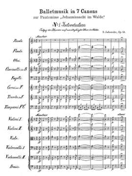 Jadassohn, Salomon: Ballettmusik „Johannisnacht im Walde“ op. 58