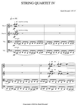 Hvoslef, Ketil: String Quartet No. 4