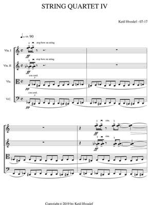 Hvoslef, Ketil: String Quartet No. 4