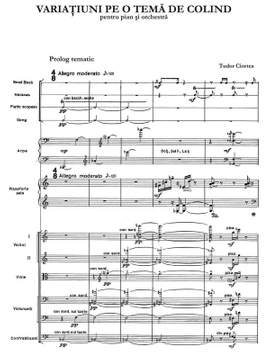 Ciortea, Tudor: Variation on the Theme of a Choral for piano and orchestra