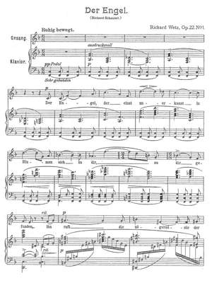 Wetz, Richard: Fünf Lieder op. 22 for voice and piano