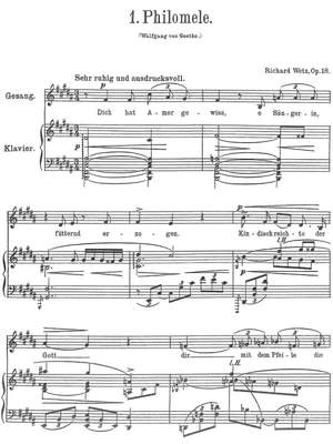 Wetz, Richard: Fünf Lieder op. 18 for voice and piano