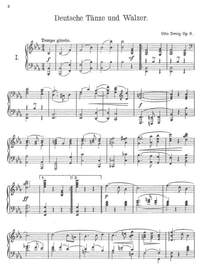 Zweig, Otto: Deutsche Tänze und Walzer op. 8 for piano solo