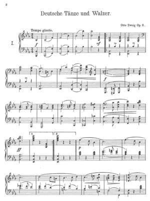 Zweig, Otto: Deutsche Tänze und Walzer op. 8 for piano solo