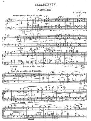 Rudorff, Ernst: Variationen op. 1 for two pianos