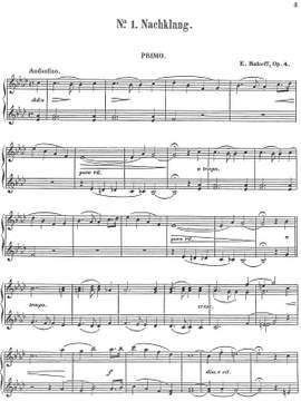 Rudorff, Ernst: Six Pieces op. 4 for piano four hands