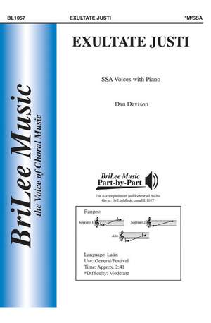 Davison, D: Exultate Justi E flat major