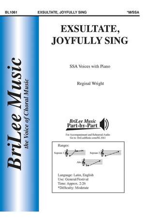 Wright, R S: Exultate, Joyfully Sing