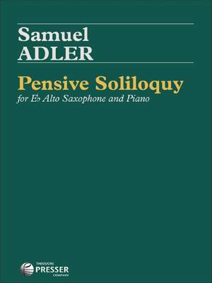 Adler, S: Pensive Soliloquy