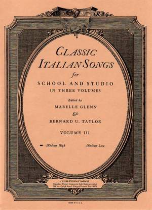 Various: Classic Italian Songs, Vol. 3 Med-High