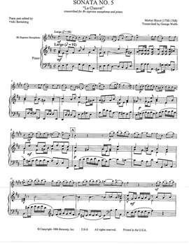 Blavet, M: Sonata No. 5 for Soprano Sax and Piano