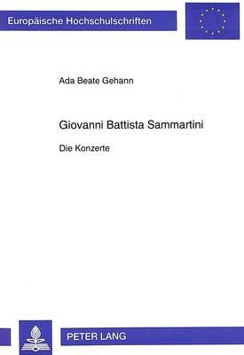 Giovanni Battista Sammartini: Die Konzerte