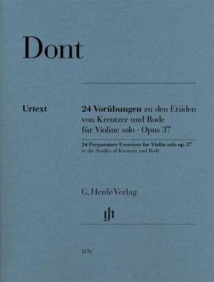 Dont, J: 24 Preparatory Exercises to the Studies of Kreutzer and Rode op. 37