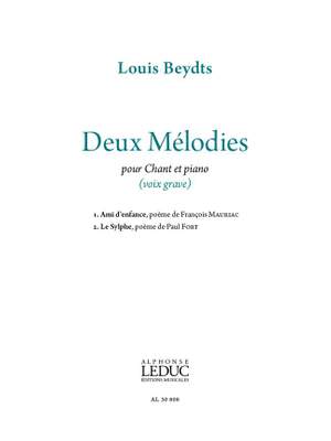 Louis Beydts: Deux Mélodies pour voix basse