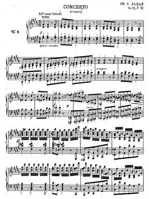 Alkan, Charles-Valentin: Konzert op. 39/8-10 for piano solo