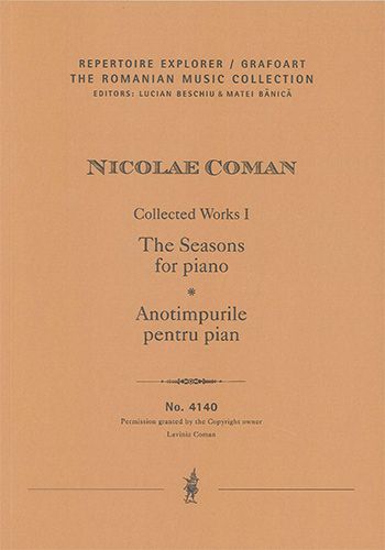 Coman, Nicolae: The Seasons for piano / Anotimpurile pentru pian