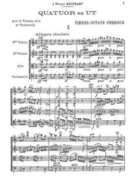 Ferroud, Pierre-Octave: Quatuor en Ut for two violins, viola and cello