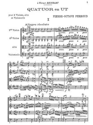Ferroud, Pierre-Octave: Quatuor en Ut for two violins, viola and cello
