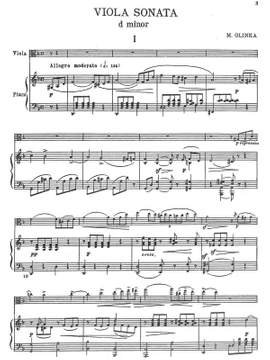 Glinka, Michail: Sonata d Minor for viola and piano