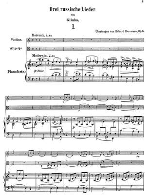 Herrmann, Eduard Emil: Three Russian Songs by Glinka for Piano Trio op.5