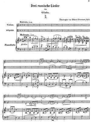 Herrmann, Eduard Emil: Three Russian Songs by Glinka for Piano Trio op.5