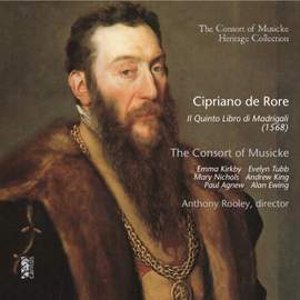 Cipriano de Rore: Il quinto libro di Madrigali (1568)