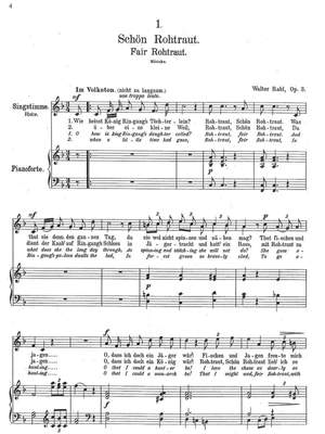 Rabl, Walter: Songs opp. 3 & 4 for voice and piano