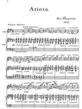 Rangström, Ture: Arioso for violin and piano